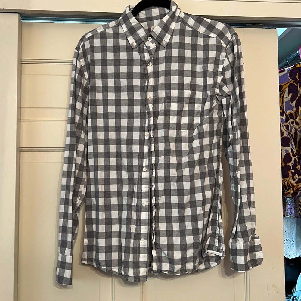Crewcuts Boys Gray Gingham Dress Shirt